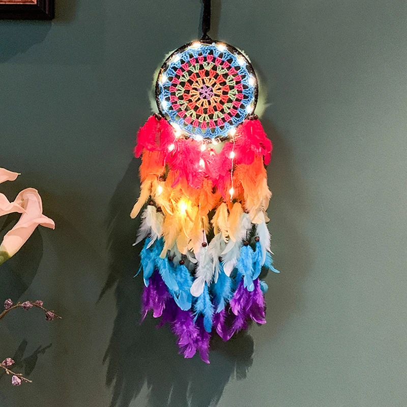 Декоративные плетеные светильники Ловец снов украшение в виде загадки для