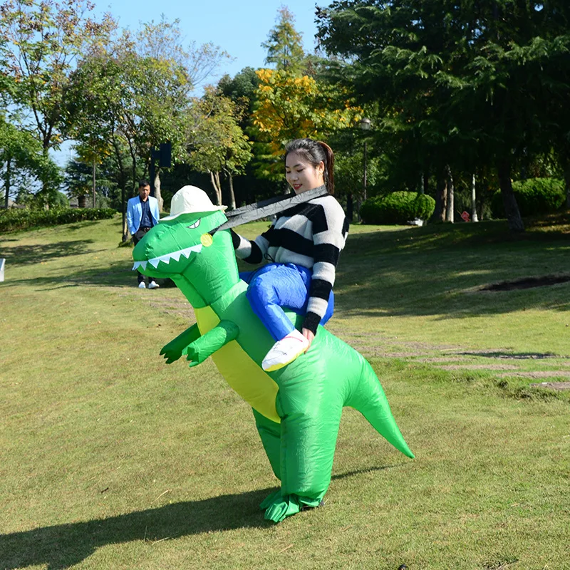 Надувной костюм динозавра для детей и взрослых забавный надувной вечеринка