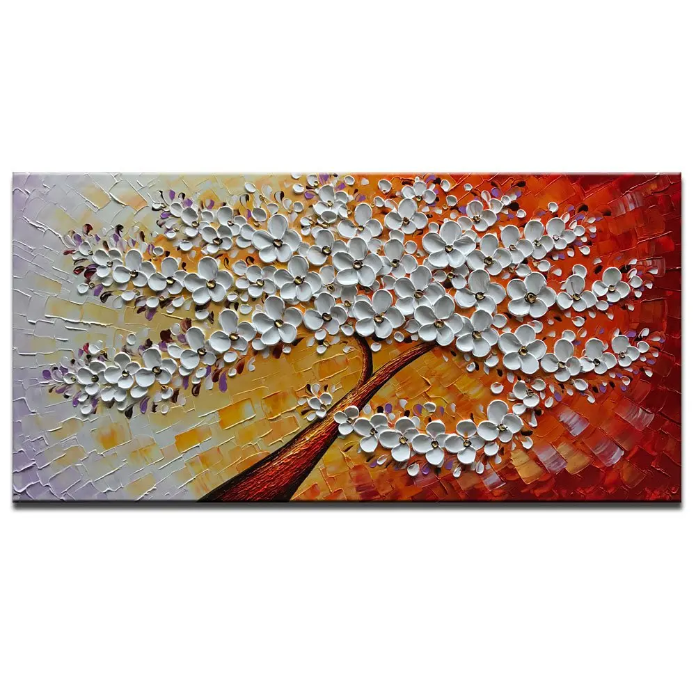 

Handmade 3D Textured Wall Art Painting For Living Room Decor Large Modern Art Abstract Canvas Flower Thick Oil Painting Unframed