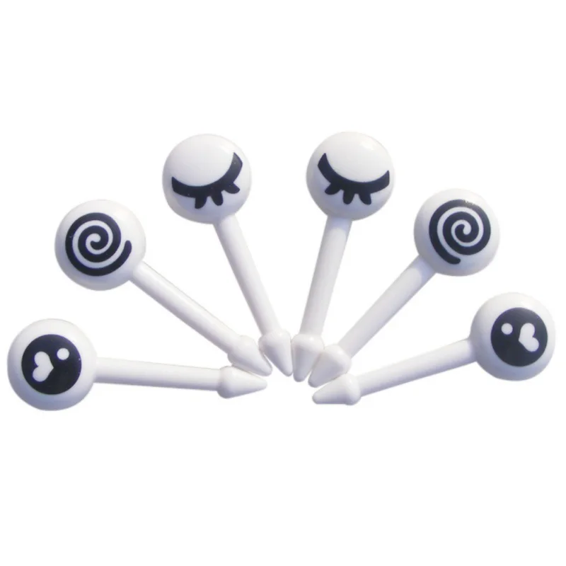 Рождественские пластиковые вилки для фруктов и животных вечерние палочки еды