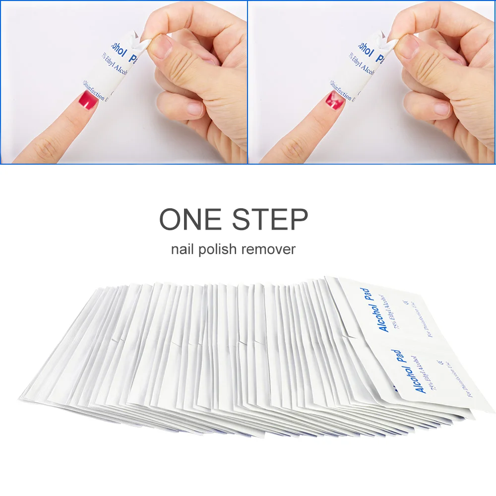 100 шт. салфетки для снятия гель-лака ногтей |