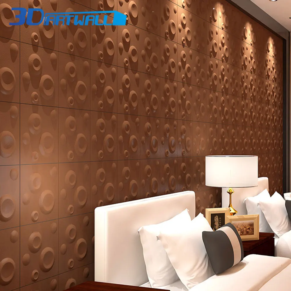3DARTWALL PVC 3D Wall Panels Pack of 12 Tiles Raised Round Bubble Design White for Interior Exterior Decor | Обустройство дома