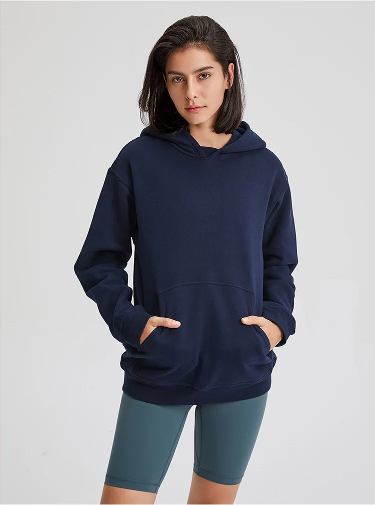 

Women Collar Yoga Thick in thickening Running Jacket Coat Workout Loose Fitness Sport Cropped Shirt