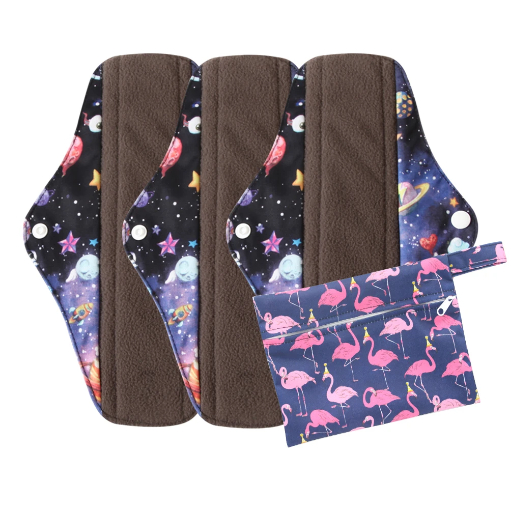 

3 шт./компл. Ohbabyka здоровье женственная гигиена бамбуковые прокладки многоразовые водонепроницаемые менструальные тканевые гигиенические прокладки цвета макарон