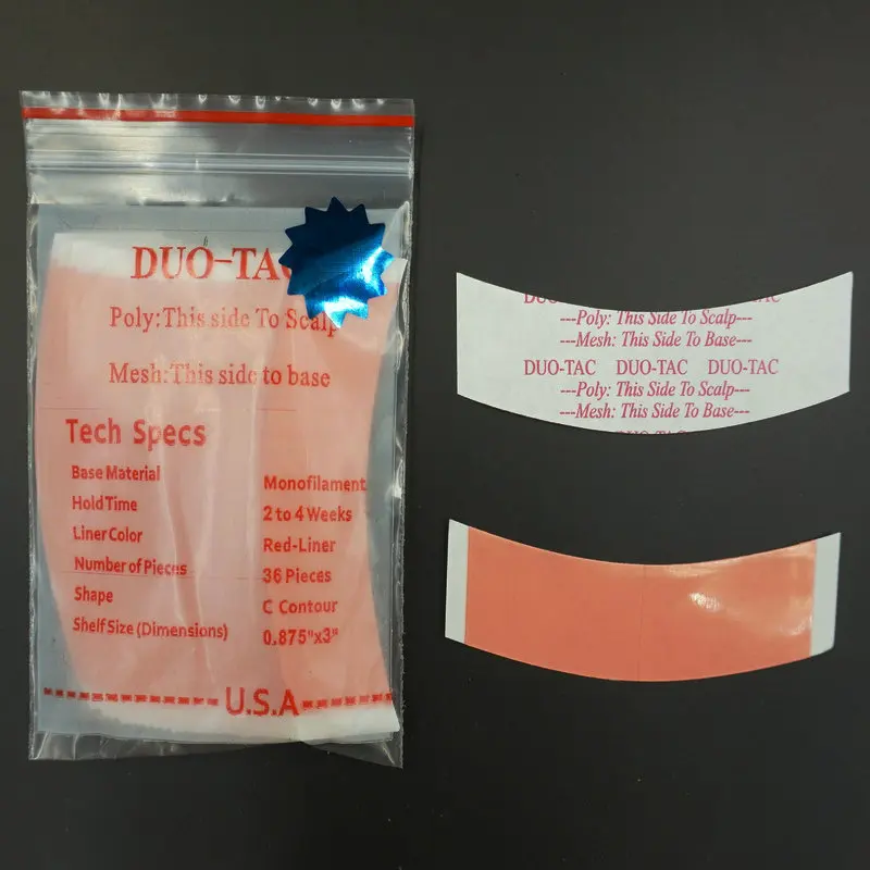 Розовый Duo Tac двухсторонний клей полный кружевной передний парик с лентой T009|tape