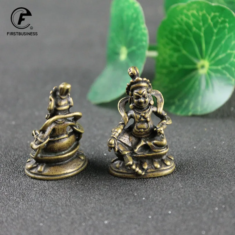 Ретро буддийский Бог богатства из чистой меди украшения Будды труба украшение