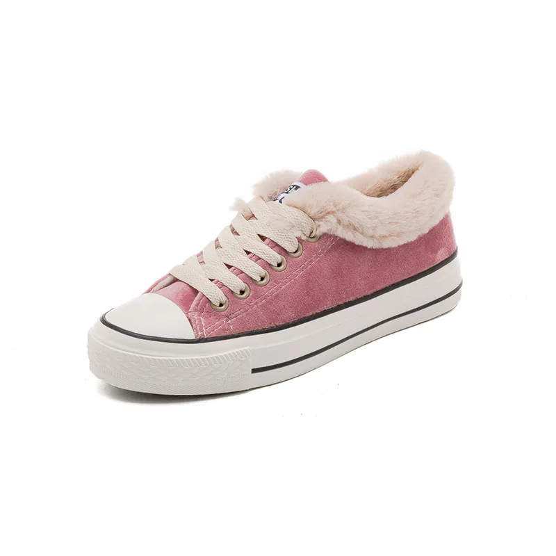

Winter Women Snow Cotton Shoes Pink Plush Warm Fur Causal Female Canvas Shoes Sneakers Ankle Platform Trending Hot Mujer Shoes