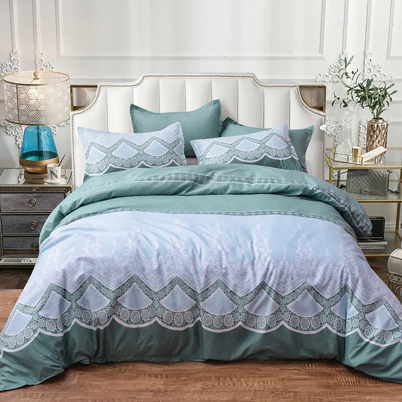 

Bohemian National Lace Printing Bedding Set Duvet Cover 220x240 Queen King Bedclothes Bed Sheet 150x200 Quilt Cover Bed Linens