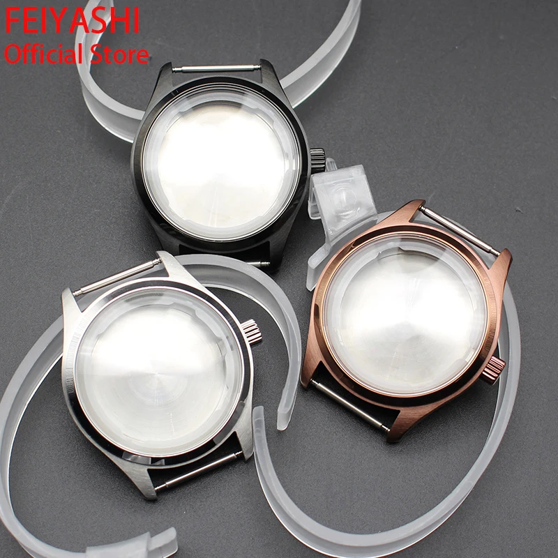 40mm Watch Case 316L Stainless Steel Men's Watches Accessory Parts For Seiko nh35 nh36 Dial Movement Fit 20mm Strap