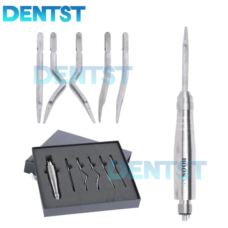 

Dental Tooth Extraction Tool Kit Handpiece Pneumatic Forceps Stright Curved Root Elevator Dentist Automatically Instruments