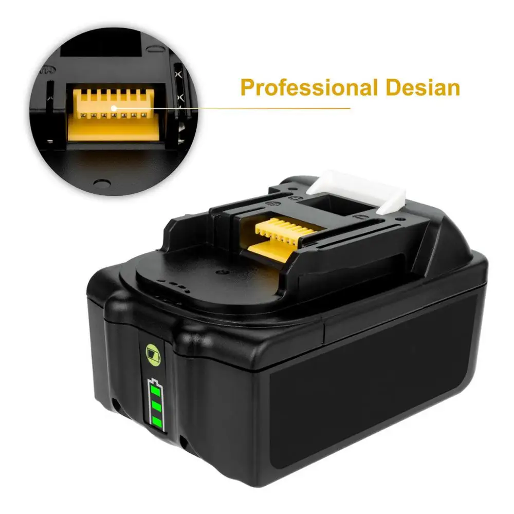 2 PACK 18V 6000mAh Rechargealbe Battery for Makita BL1830B BL1860B BL1840B BL1815 LXT-400 Latest Version Balance Charging | Электроника