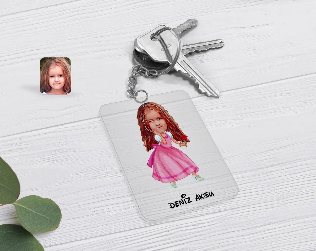 

Personalized Princess Caricature Of Transparent Plexiglass Anahtarlık-2