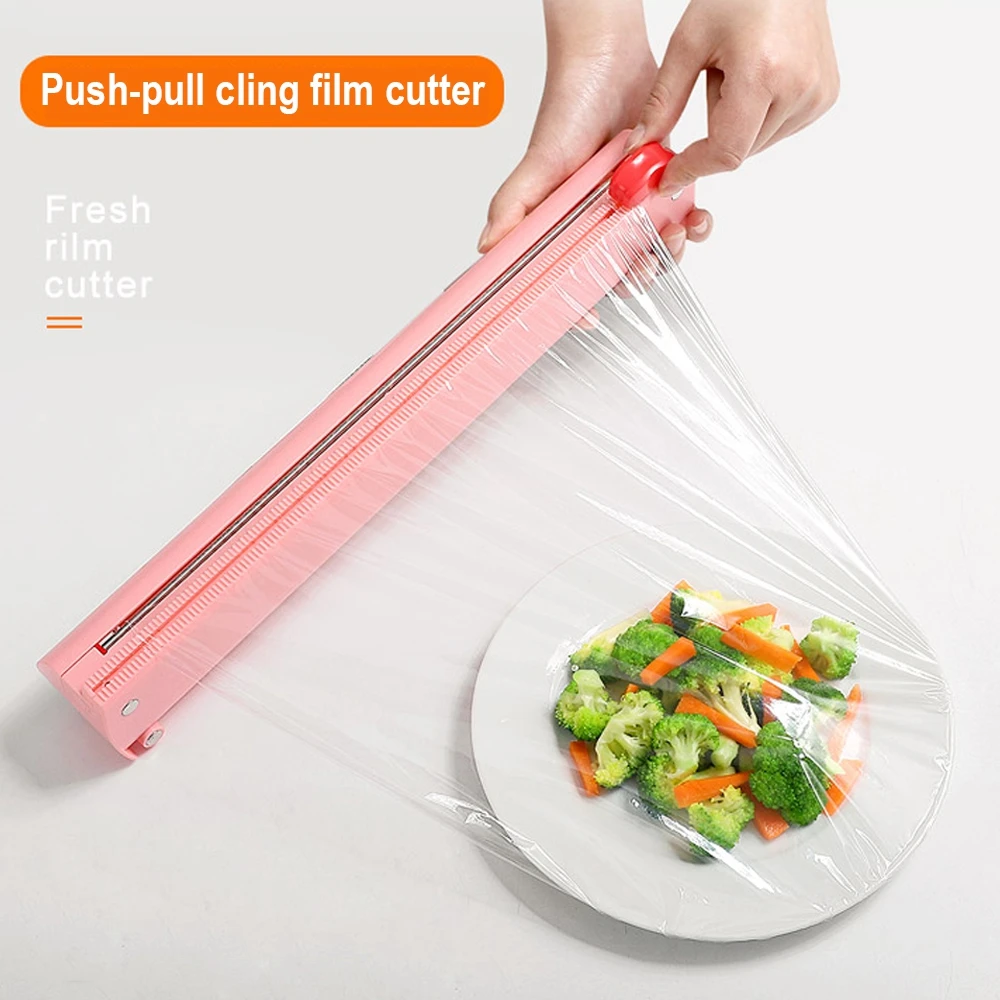 

Plastic Wrap Dispenser Food Wrap Dispenser Cutter Kitchen Tool Foil Cling Film Wrap Dispenser Plastic Dispensador De Alimentos