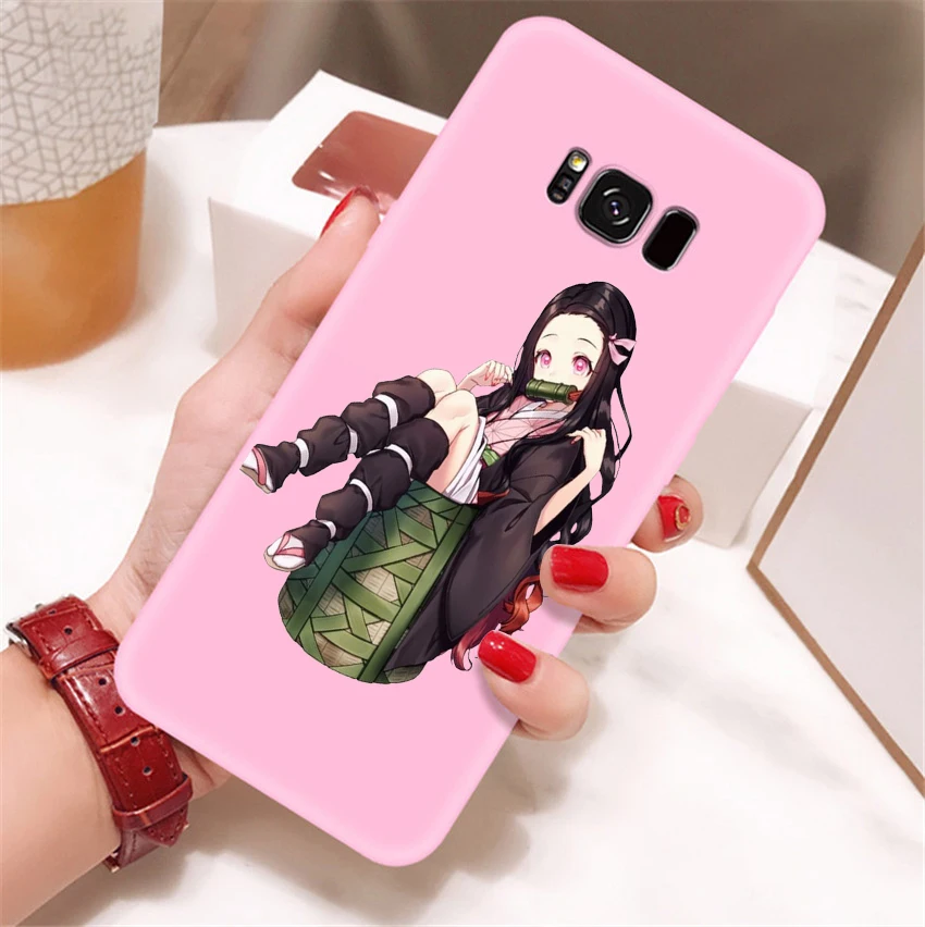 Камадо Nezuko Kimetsu без Yaiba демон убийца ТПУ, конфетный мягкий чехол для телефона для samsung s8 s8plus s9 s9plus s10 s10e note9 note10 - Color: FHSR-24082