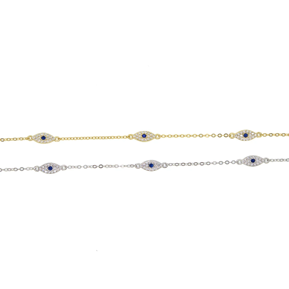 Подлинный Браслет со сглаза из стерлингового серебра для женщин и подвески