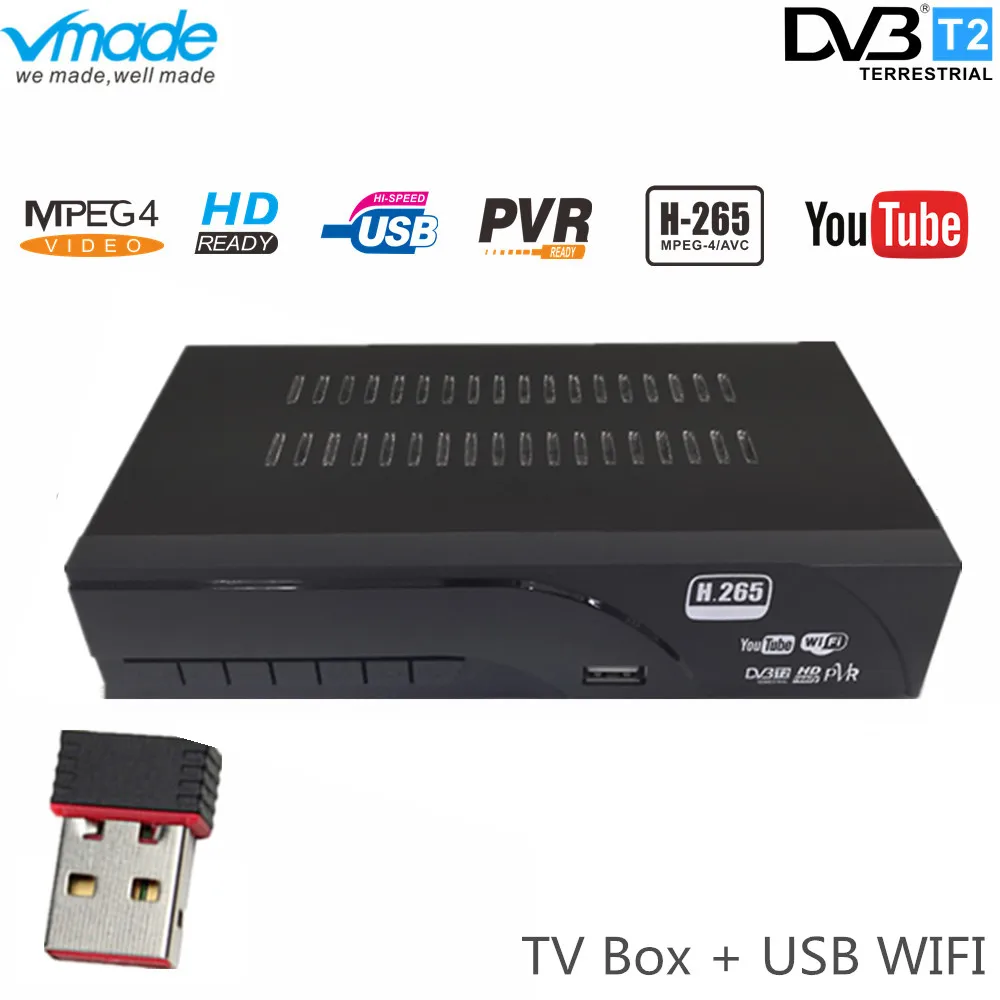 Vmade ТВ приемник полностью используется для DVB-T2 цифровой наземной H.265 с SCART