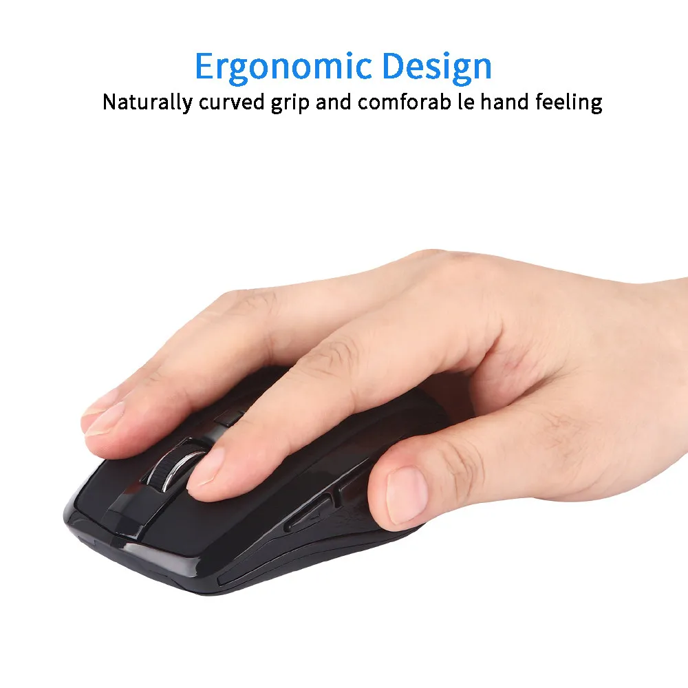 MODAO 2.4GHZ Type C Wireless Mouse USB Mice for Macbook/ Pro Low noise Ergonomic Computer Silent PC Laptop Accessories | Компьютеры и