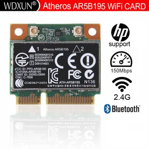 Беспроводная Wi-Fi N + Bluetooth BT 3,0 половинная PCI-E карта Atheros AR5B195 для HP 592775-001