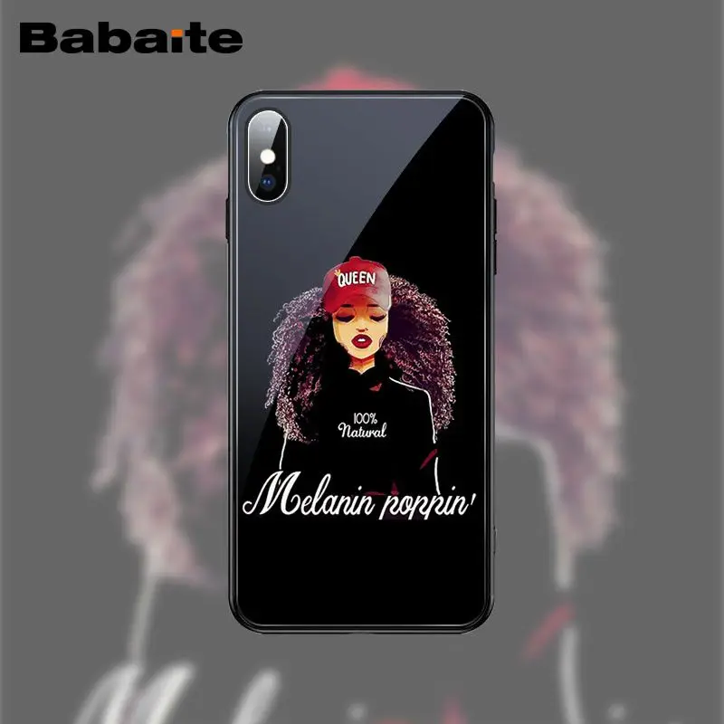 Черная оболочка Babaite Melanin Poppin Aba girl чехол для телефона чехлы из закаленного стекла
