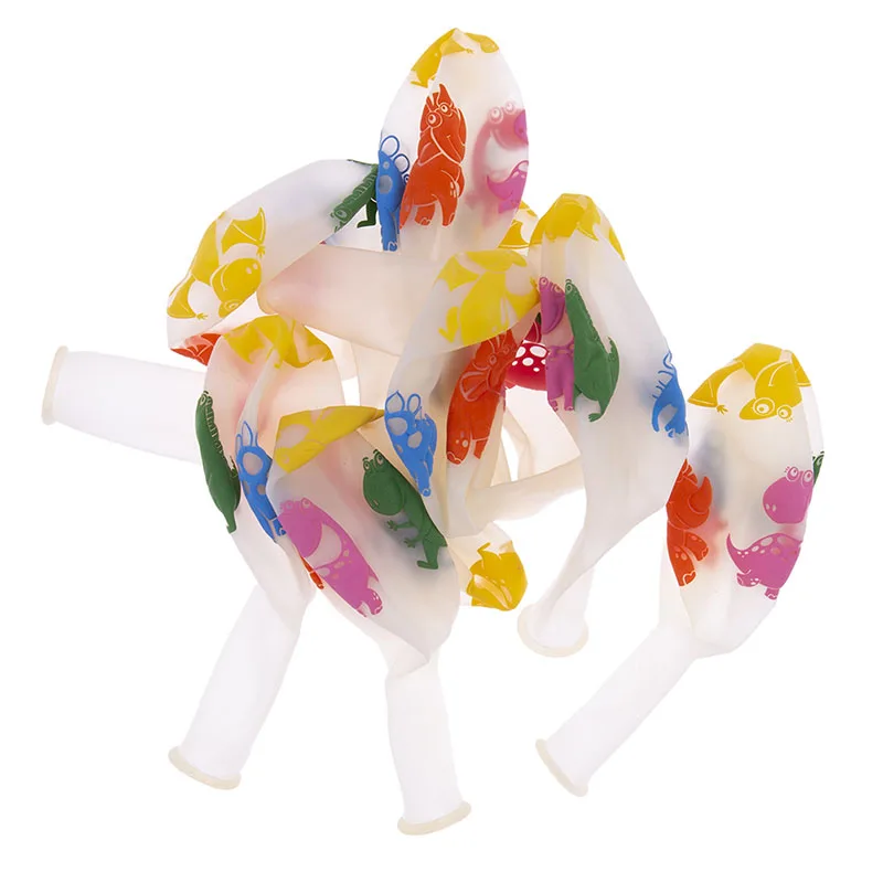 10 шт./лот 12 дюймов утолщаются смешанных цветов с принтом прозрачный шар