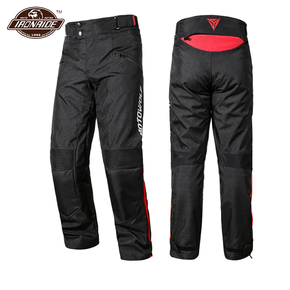 

Motorcycle Pants Windproof Moto Riding Waterproof Pants Protective Gear Removable Liner Trousers Reflective Motorbike Racing