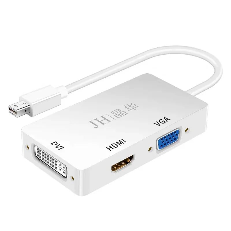 Адаптер Mini DisplayPort DP-HDMI VGA DVI, 3 в 1 DP HUB 4K 1080P видеоадаптер, конвертер, совместимый с Imac Apple Pro Air