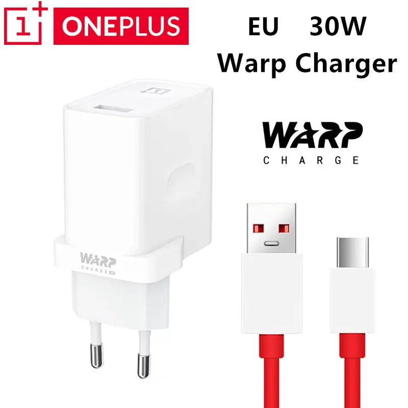 

OnePlus Charger Original 30w 7T Pro Warp Charge Power Adapter One Plus 7 7 Pro 7t 6 6t 5 5t 5V/6A 30 Charger 6A USB Type C Cable