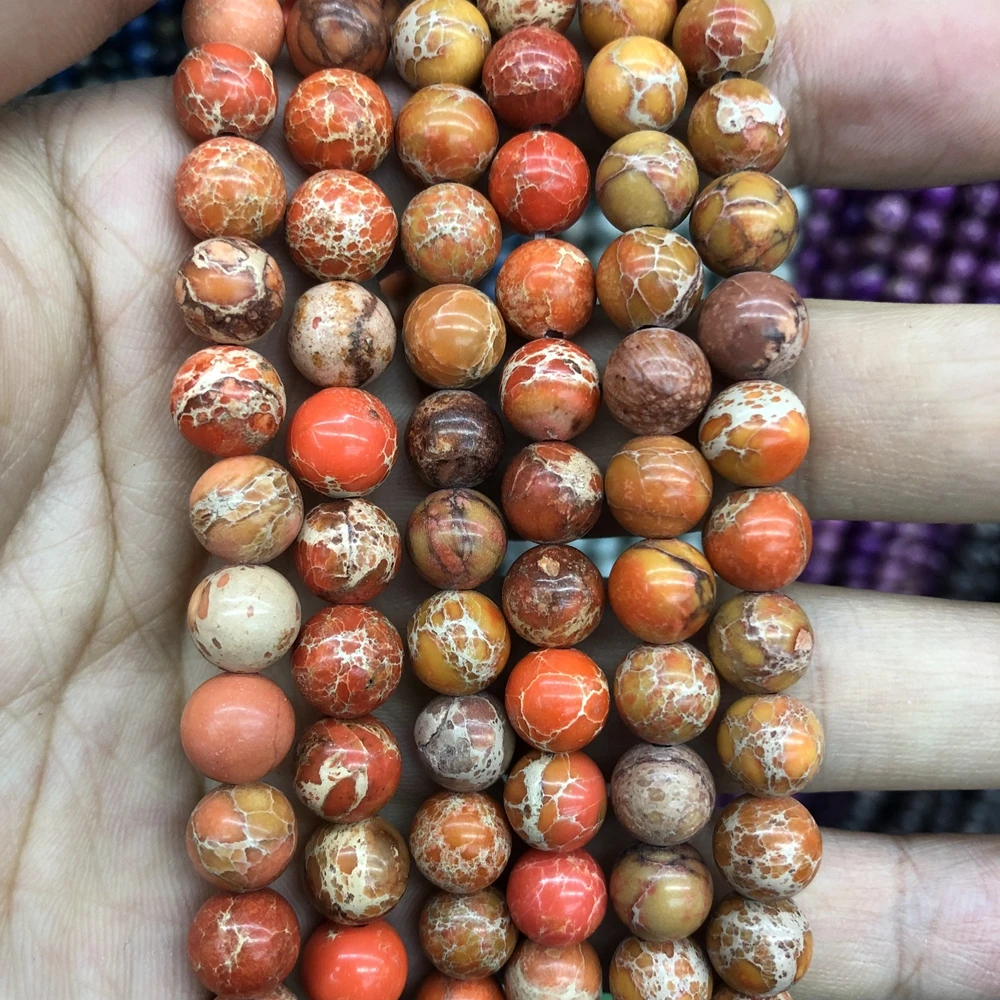 Оптовая продажа подлинный оранжевый бриллиант 6 мм 8 10 12 Круглый драгоценный