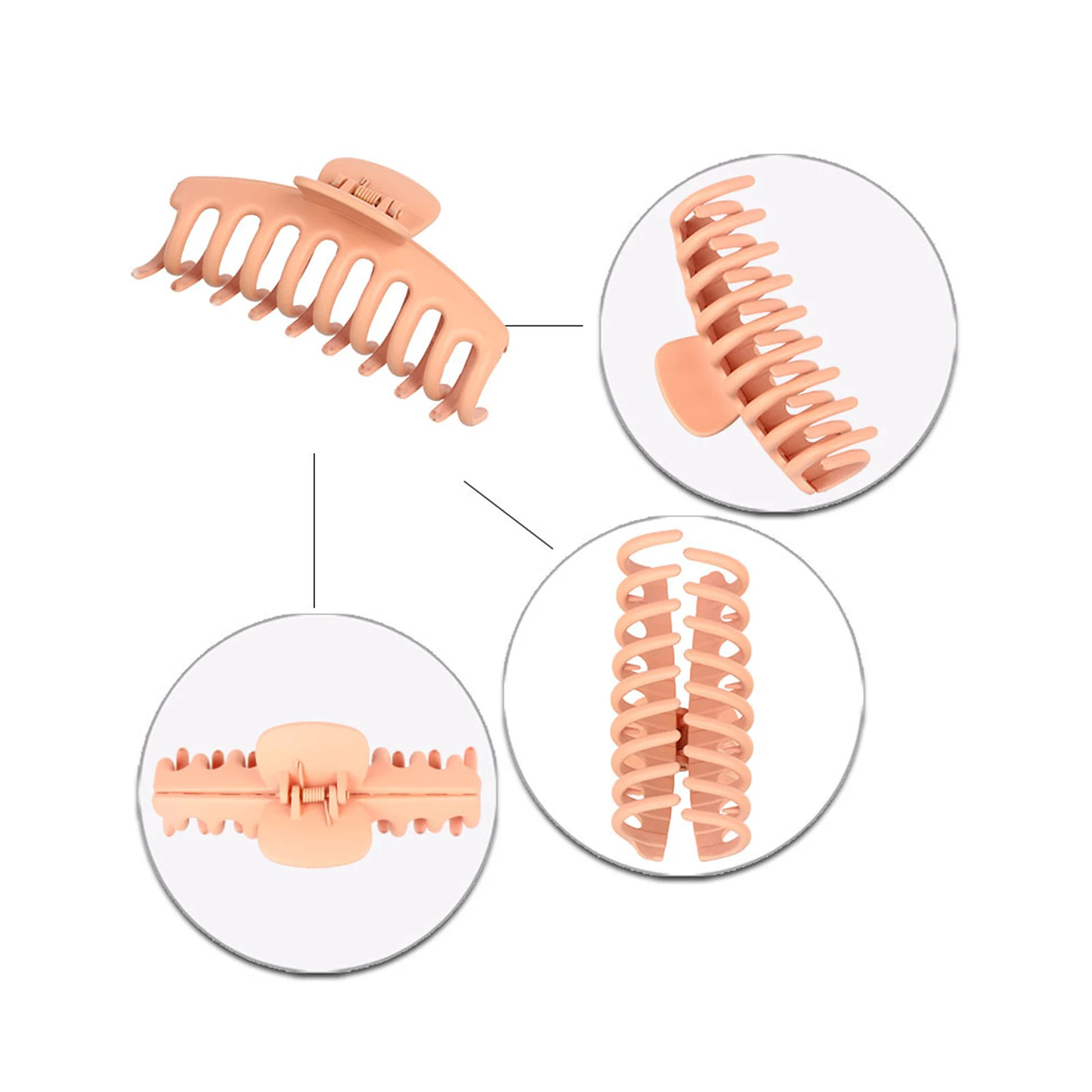 Женская заколка-крабик для волос стандартного размера нескользящая пластиковая
