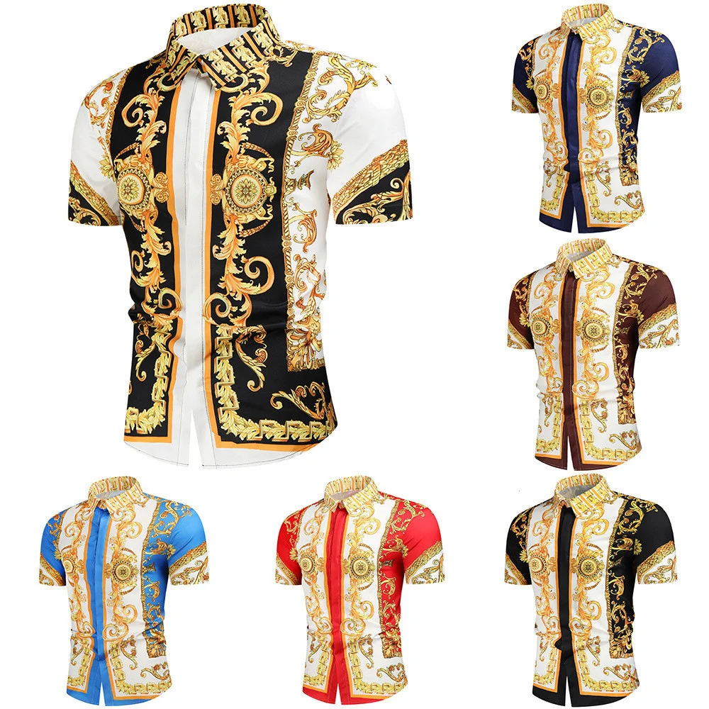 

Мужская рубашка с принтом ZOGAA, Молодежная рубашка с короткими рукавами в стиле ретро для двора