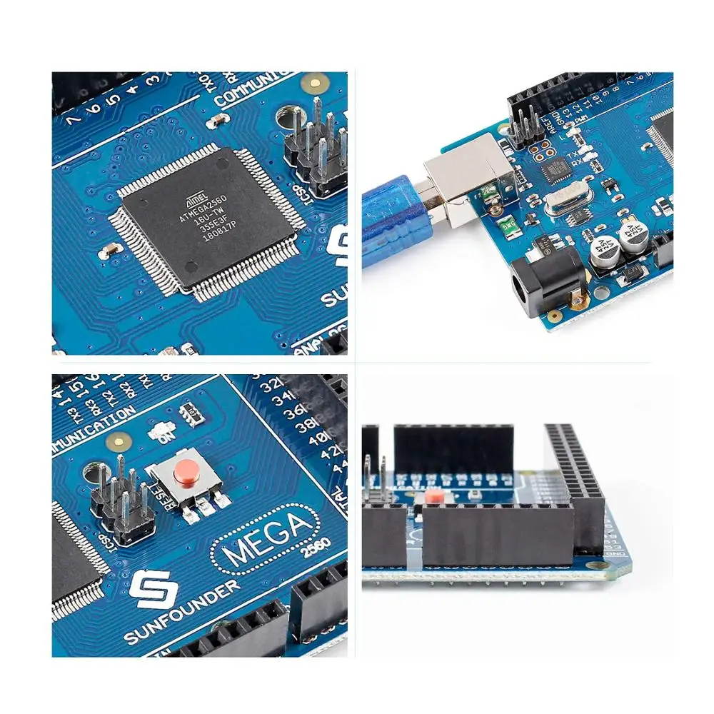 Плата разработки MEGA2560 MEGA 2560 R3 для arduino mega плата USB CH340G AVR MEGA|Контроллер с ЧПУ| |