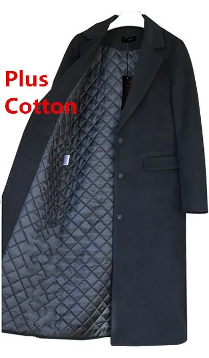 Plus cotton black Зимнее модное женское хлопковое плотное шерстяное пальто зимнее новое черное шерстяное пальто в форме кокона большого размера X-3XL - Цвет: Plus cotton black