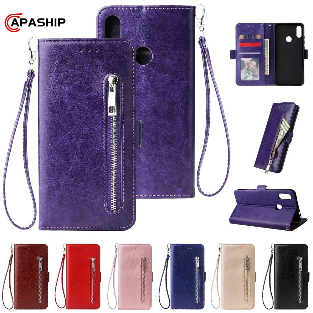 Чехол-Кошелек на молнии для XiaoMi RedMi Note 8 Pro 8Pro Note5 Note6 Note7 4A 4X 5A кожаный чехол-книжка с