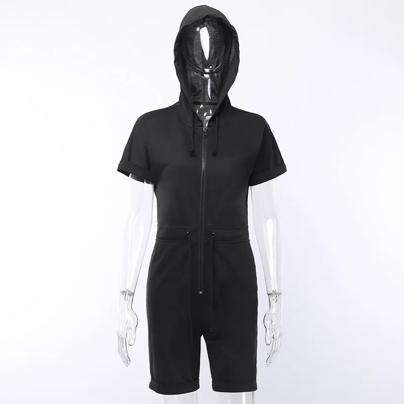 JIEZUOFANG женские комбинезоны с капюшоном спортивная одежда для фитнеса и бега на