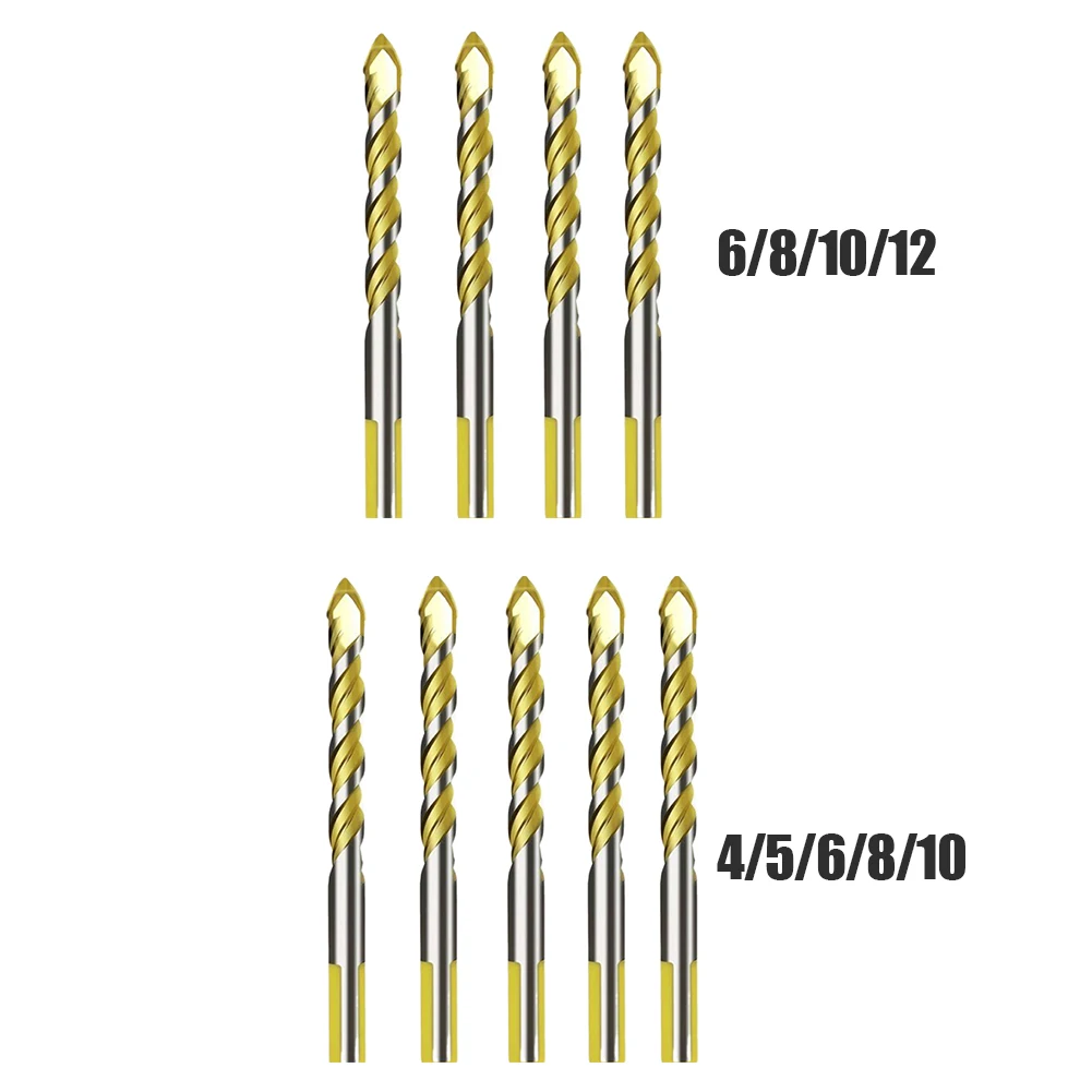 

Набор алмазных бит треугольное сверло для плитки, бетона, кирпича, стекла, пластика, дерева, камня, 4-12 мм, 4/5 шт.