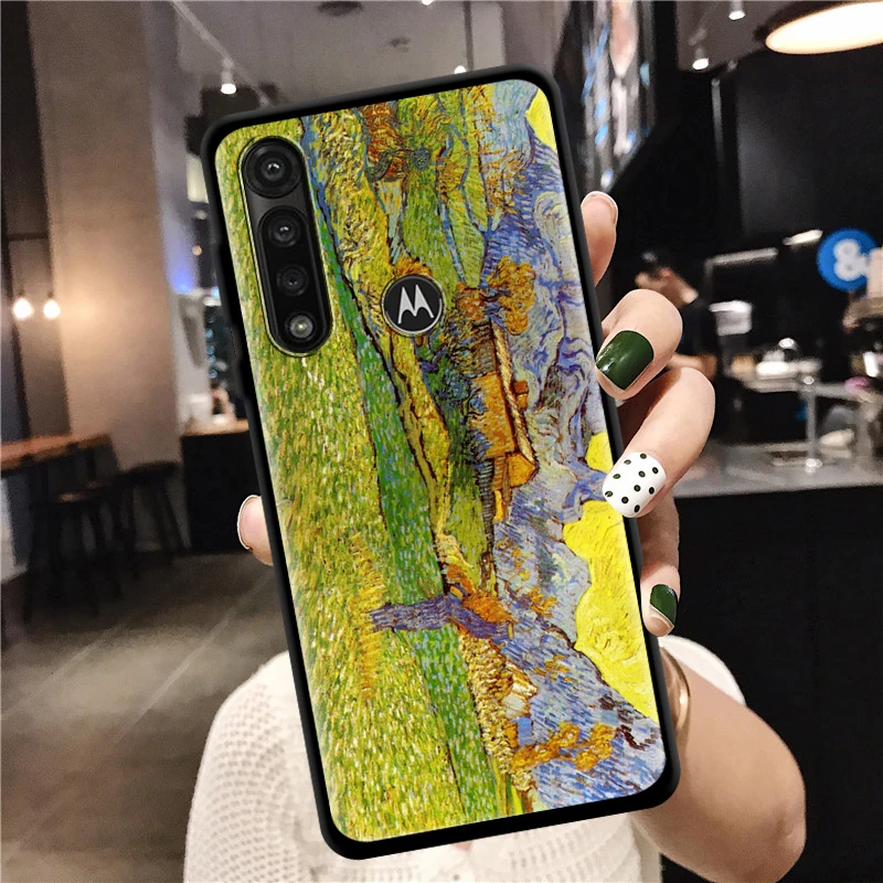 starry night van gogh for moto g8 g9 play e7 plus power lite one fusion e6s edge g stylus phone case silicone shell coque free global shipping