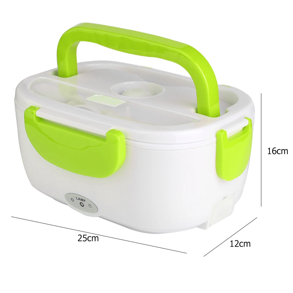 

2 in 1 Car& Home Electric Heated Lunch Box Portable 12V 110V 220V Bento Boxes Food Heater Rice Container US Plug/EU Plug
