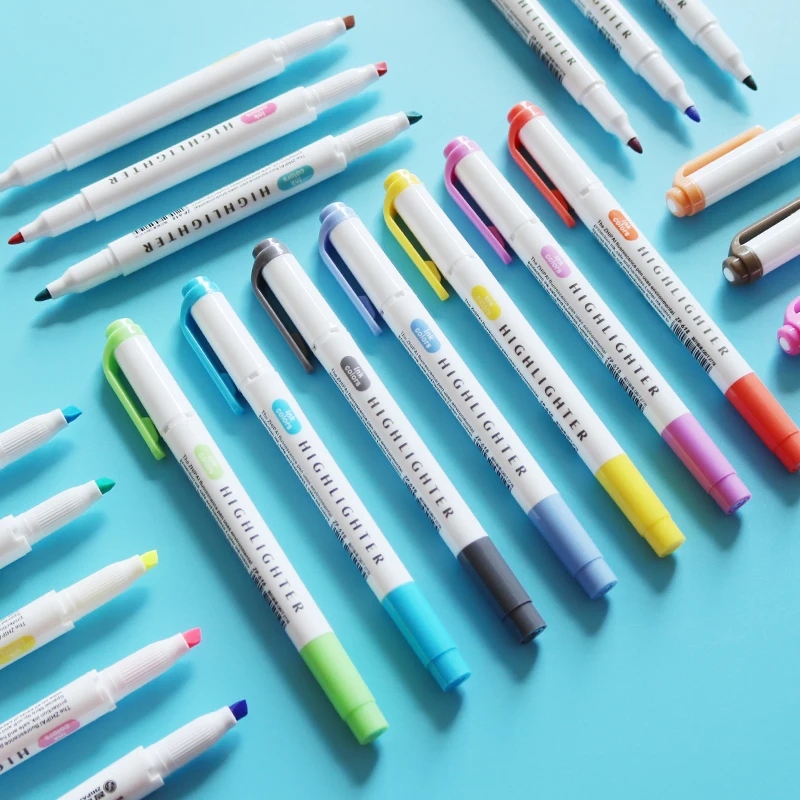 Пастель Маркер ручки набор постоянный хит продаж маркер Destacador Цвет двойной