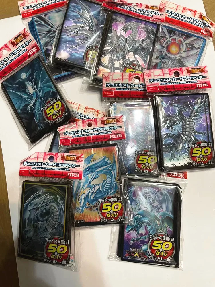 50 шт./упак. Yugioh BLUE-EYES chaomax White Dragon Game Sleeve EYES OF BLUE Yu-Gi-Oh! Защитный чехол с изображением