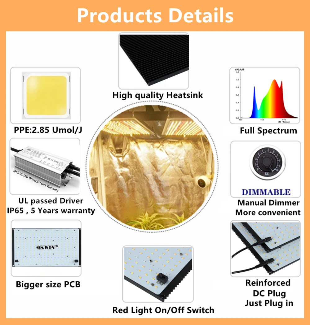 Dropshipping V1 120W 240W Led Grow Light Quantum Board Full Spectrum 301D 3000K 5000K 660nm IR UV DIY on.Лампа для роста растений на основе квантовой платы с полным спектром 301D 3000K 5000K 660нм ИК УФ DIY.