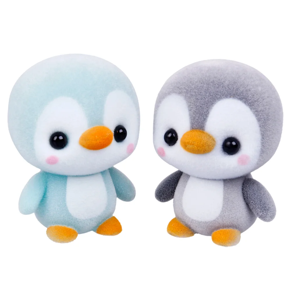 С рисунком милого пингвина кукла мягкие игрушки мини Флокирование украшение