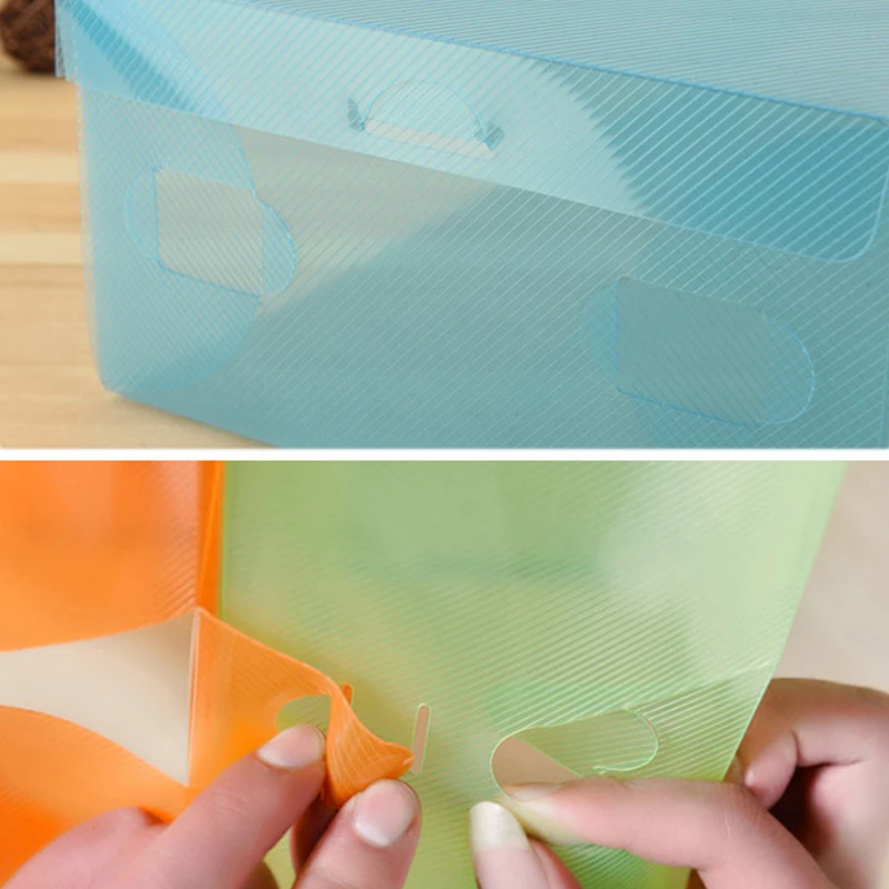 Прозрачная пластиковая коробка для обуви прозрачные коробки хранения складной