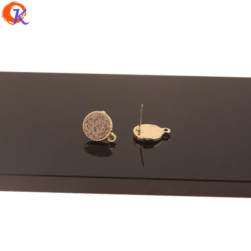 

Cordial Design 100Pcs 12*15MM Jewelry Accessories/Earrings Stud/Fabric Effect/Coin Shape/Hand Made/DIY Making/Earring Findings