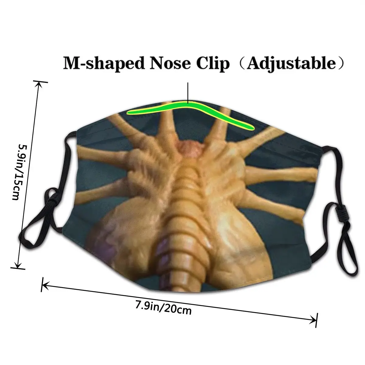 Маска для лица Alien Ripley с изображением фильма ужасы | Аксессуары одежды