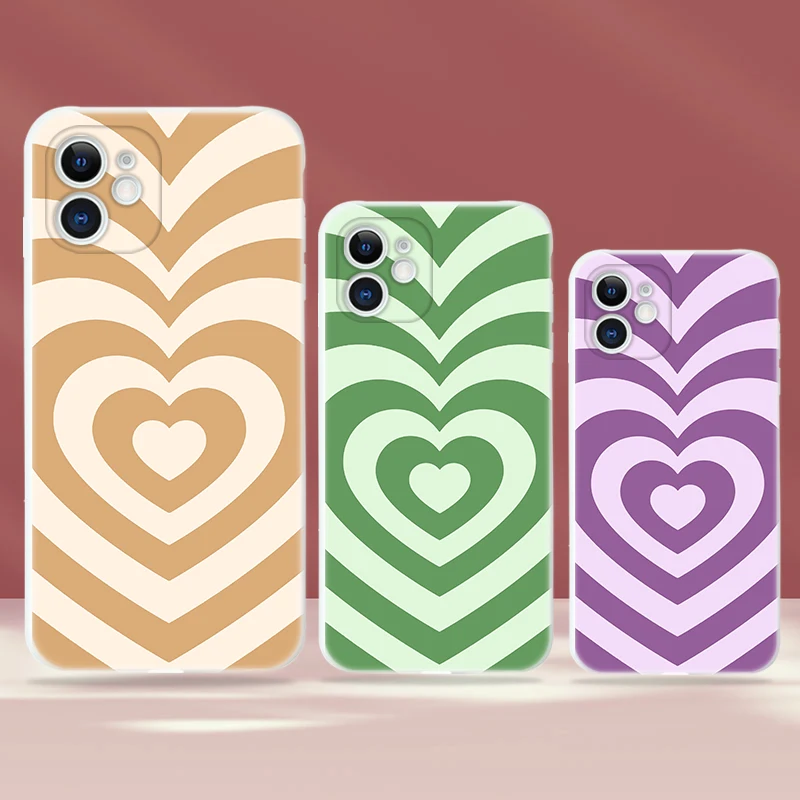 

Cute Heart Shaped Phone Cases For iPhone 12 11 Pro MAX Mini X XS XR 8 7 6S 6 Plus For Apple 12 11 Pro MAX SE 2020 Coque Funda