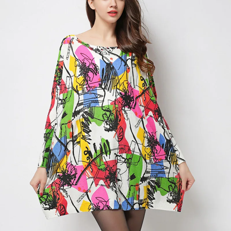 

Женский трикотажный свитер с рукавом «летучая мышь»