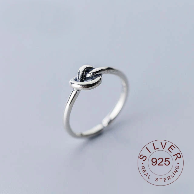 Женское винтажное Открытое кольцо серебряное минималистичное Ювелирное