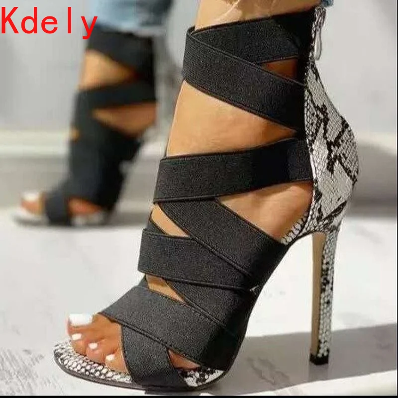 

Women Sandal High Heels Gladiator Ankle Strap Woman Peep Toe Stiletto Sexy Women Heels Chaussures Femme Summer Pumps Women