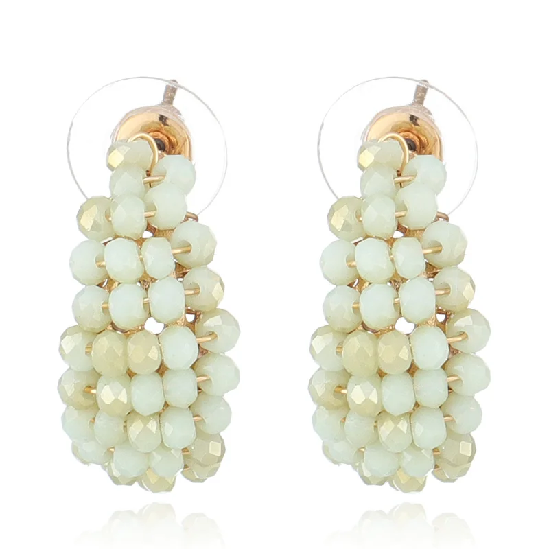 Trend simple retro style bohemian crystal earrings DIY women's clothes decoration statement fashion jewelry | Украшения и