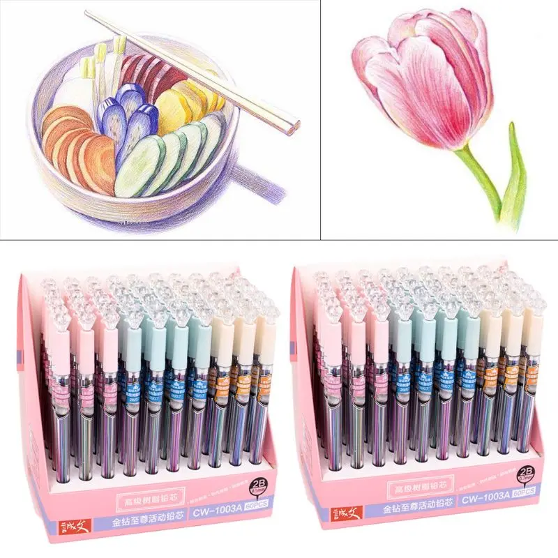 

0.5mm/0.7mm Colorful Mechanical Pencil Lead Art Sketch Drawing Color Automatic Pencil Lead Refills 2B